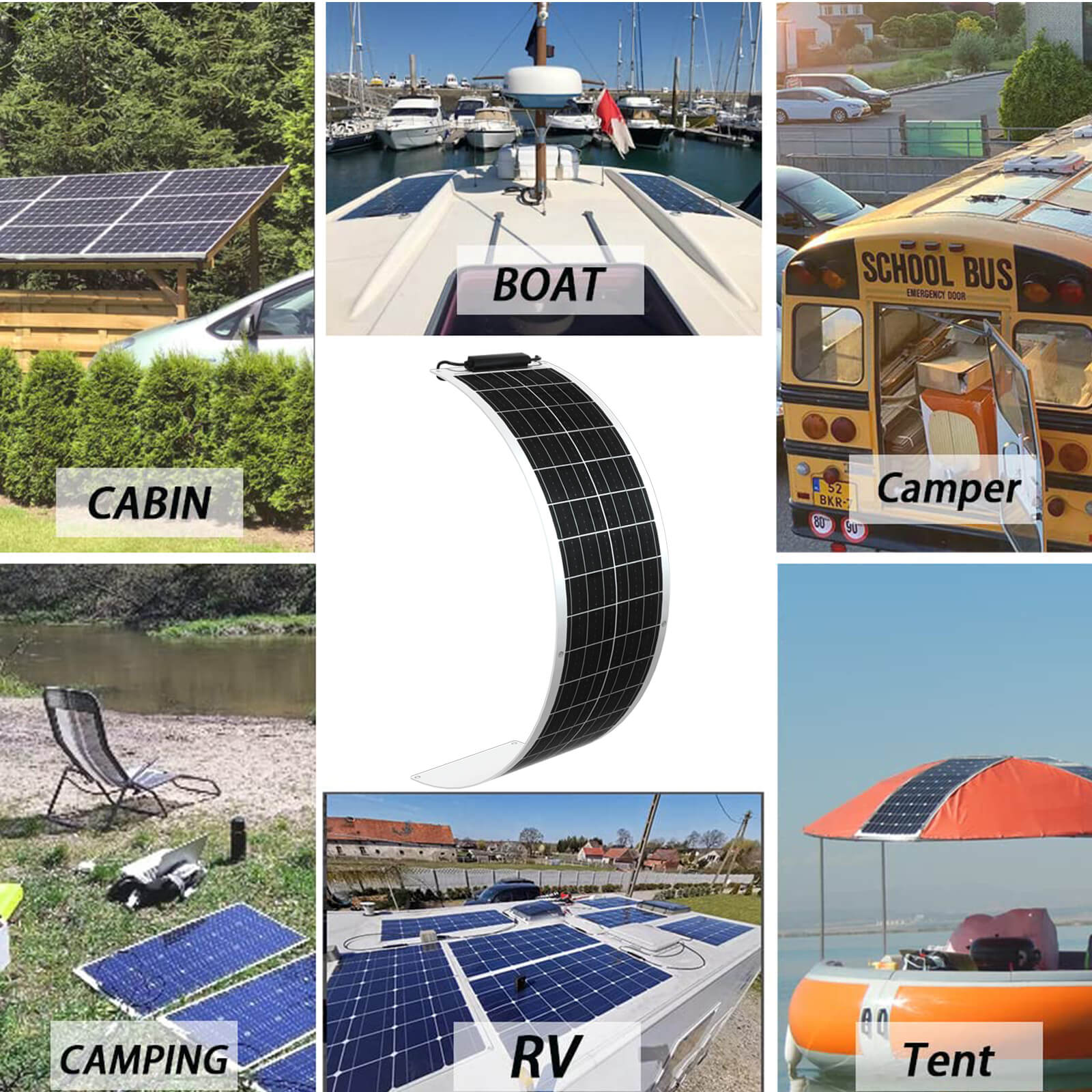 Xinpuguang  50W 12V  Flexible Solar Panel kit