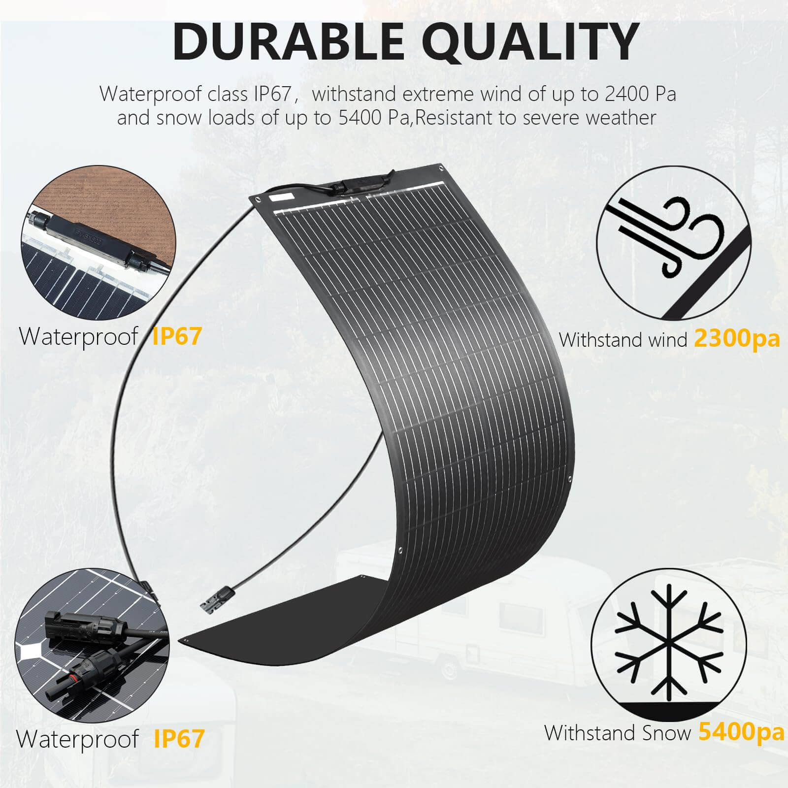 Xinpuguang 200W 12V Flexible Solar Panel Kit
