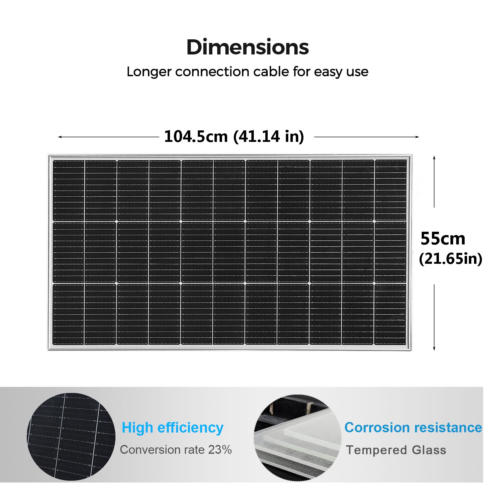 Xinpuguang 100W 12V Monocrystalline Solar Panel